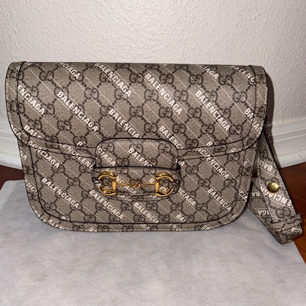Gucci X Balenciaga "The Hacker Project" Horsebit 1955 Shoulder Bag! - Picture 2 of 8
